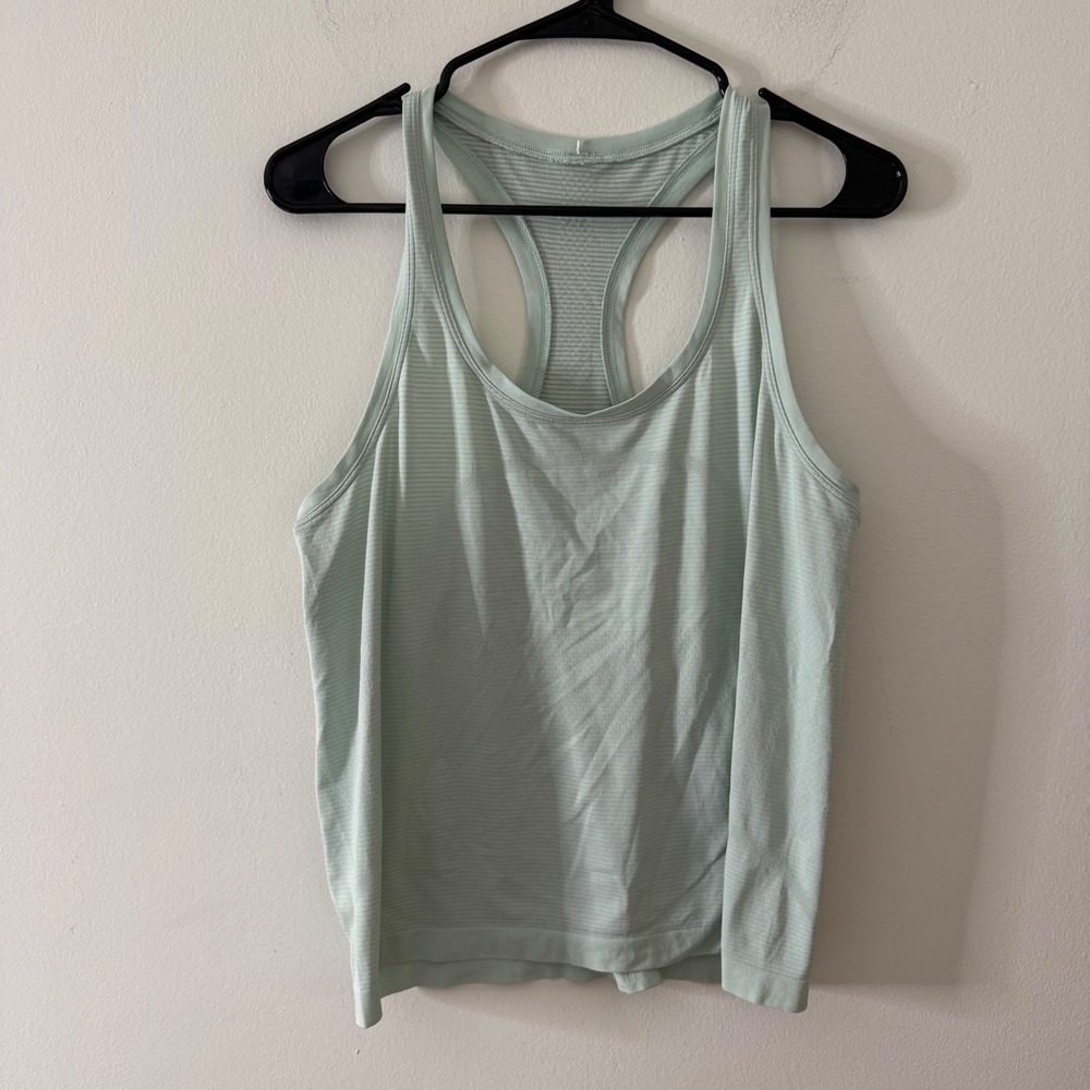 Lululemon Swiftly Tech Racerback Tank Top 2.0 Mint Green Size 12 Womens Active